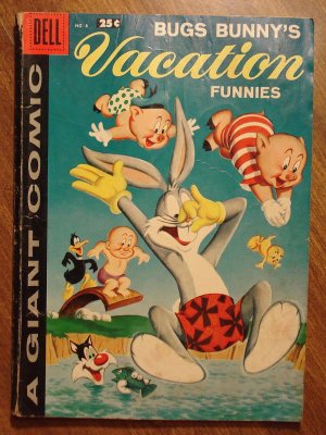 Dell Giant comic - Bugs Bunny's Vacation Funnies #8 (1958) comic book, G/VG condition
