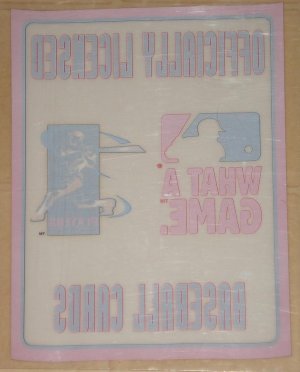 Officially Licensed baseball cards window cling, never displayed, rolled, 6.5 x 8.5