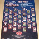 2002 NFL Player of the Day football card promo poster, never displayed, rolled, 2 for 1!