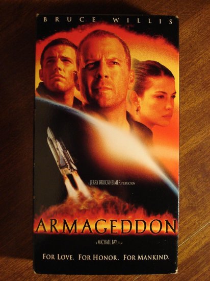 Armegeddon VHS video tape movie film, Bruce Willis, Ben Affleck, Billy ...