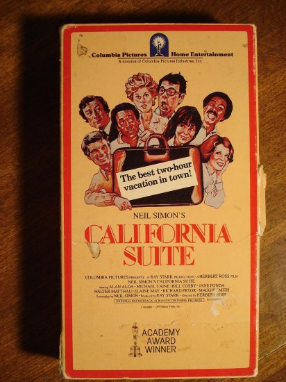 California Suite Vhs Video Tape Movie Film, Alan Alda, Michael Caines 