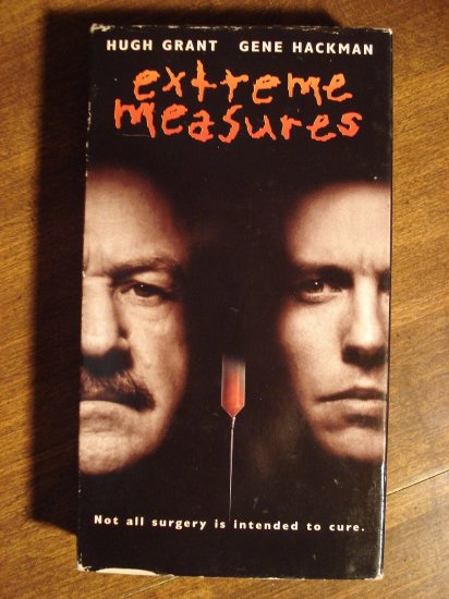 Extreme Measures VHS video tape movie film, Hugh Grant, gene Hackman