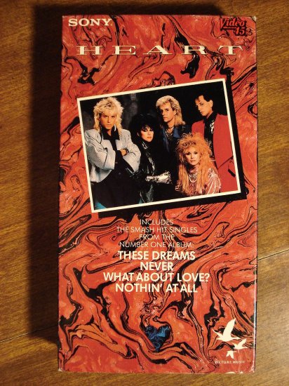 Heart VHS MUSIC video tape movie film, 4 different music videos