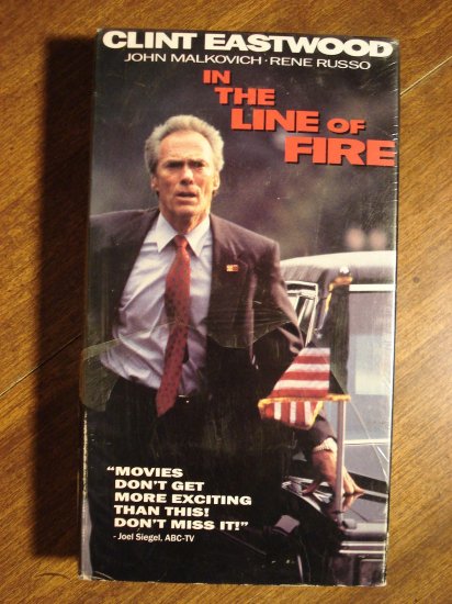 In The Line Of Fire VHS video tape movie film, Clint Eastwood, John ...