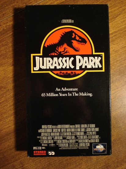 Jurassic Park Vhs Video Tape Movie Film Sam Neill Jeff Goldblum Hungry Dinosaurs