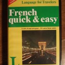 French Quick & Easy language instructional audio cassette tapes and book!