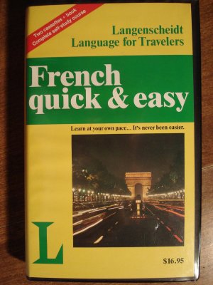 French Quick & Easy language instructional audio cassette tapes and book!