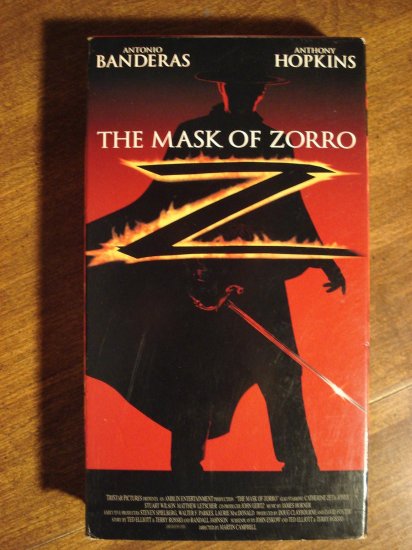 The Mask of Zorro VHS video tape movie film, Antonio Banderas, Anthony ...