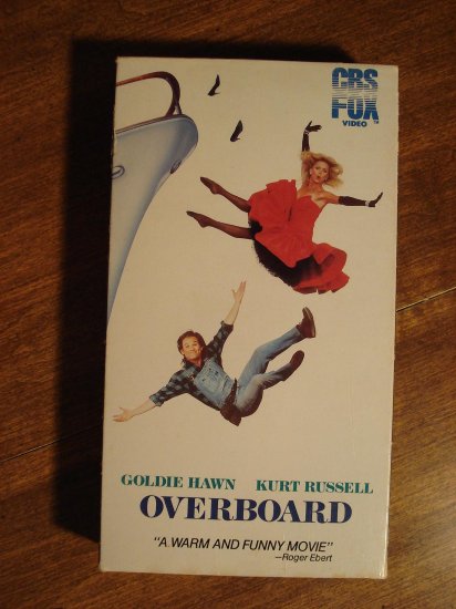 Overboard VHS video tape movie film, Goldie Hawn, Kurt Russell, Roddy McDowell