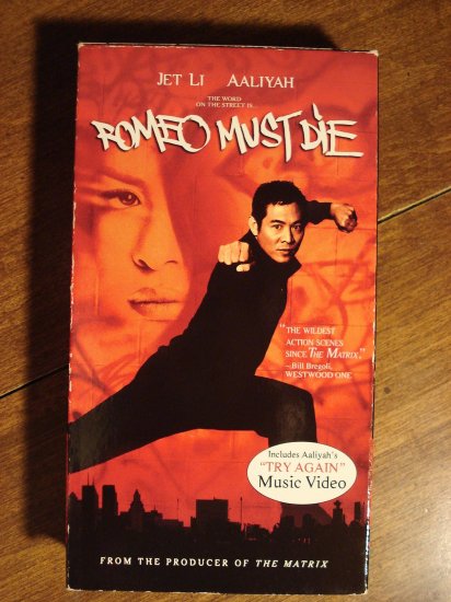 Romeo Must Die VHS video tape movie film, Jet Li, Aaliyah, Isaiah Washington