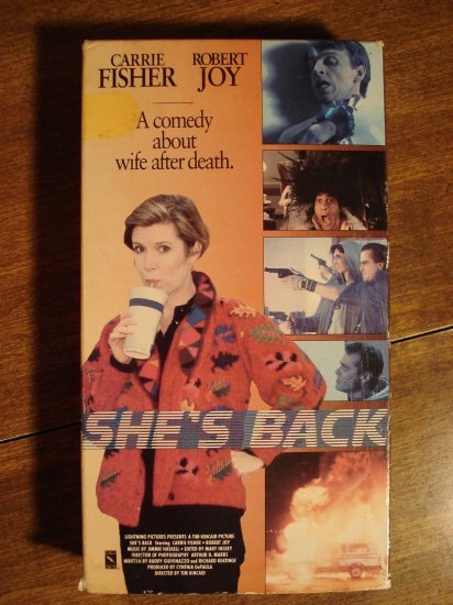 She's Back VHS video tape movie film, Carrie Fisher, Robert Joy