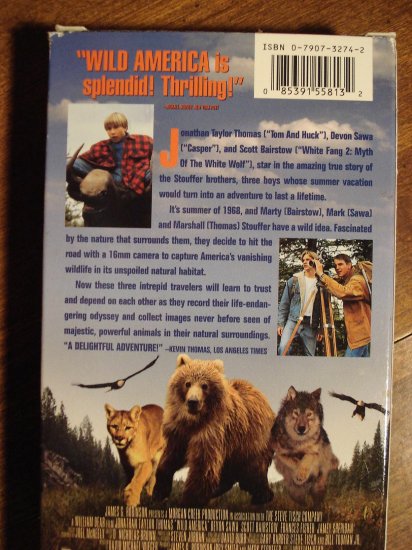 Wild America VHS video tape movie film, Jonathan Taylor Thomas, Devon ...