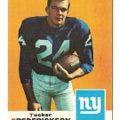1969 Topps football card #15 Tucker Frederickson, VG, New York Giants