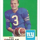 1969 Topps football card #62 Pete Gogolack VG New York Giants
