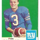 1969 Topps football card #62 (B) Pete Gogolack EX/NM New York Giants