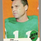 1969 Topps football card #29 (B) Jim Turner VG/EX New York Jets
