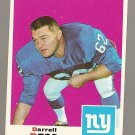 1969 Topps football card #219 Darrell Dess EX New York Giants