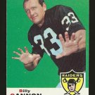 1969 Topps football card #68 Billy Cannon EX (misprinted at the top) Oakland Raiders