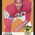 1969 Topps football card #98 (B) Hewitt Dixon NM Oakland Raiders
