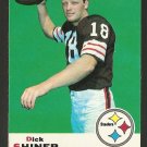 1969 Topps football card #64 Dick Shiner EX (miscut) Pittsburgh Steelers
