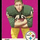 1969 Topps football card #86 (B) Earl Gros VG Pittsburgh Steelers