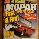 Mopar Muscle magazine October/November 1996 Hemi detailing head porting Dodge dakota, convertibles