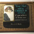 Correct style hat glass movie film advertising slide (Magic Lantern)