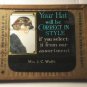 Correct style hat glass movie film advertising slide (Magic Lantern)