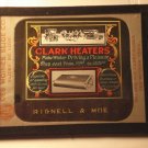 Clark automotive car heaters glass movie film advertising slide (Magic Lantern)