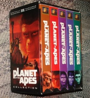 Original Planet of the Apes 5 VHS video tape set movie film w/ slipcase ...