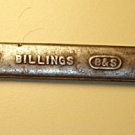 B&S Billings and Spencer antique open end wrench #C725B, 1/2, 9/16 - excellent shape!