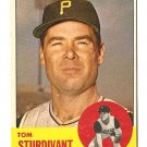 1963 Topps baseball card #281 Tom Sturdivant VG Pittsburgh Pirates