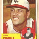 1963 Topps baseball card #321 Gino Cimoli VG Kansas City A's Athletics