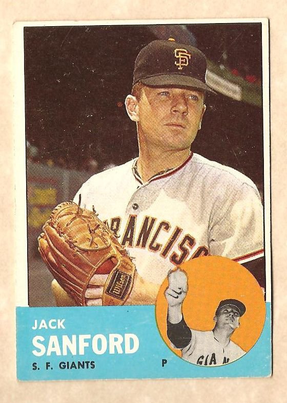 1963 Topps Baseball Card 325 Jack Sanford Vg San Francisco Giants