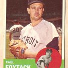 1963 Topps baseball card #327 Paul Foytack EX Detroit Tigers