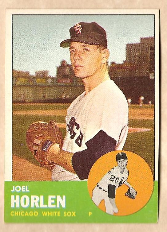 1963 Topps baseball card 332 Joel Horlen NM Chicago White Sox