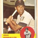 1963 Topps baseball card #349 Zoilo Versalles VG/EX Minnesota Twins
