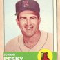 1963 Topps baseball card #343 Johnny Pesky VG Boston Red Sox