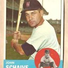 1963 Topps baseball card #356 John Schaive VG/EX Washington Senators