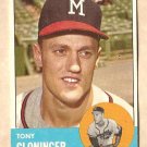 1963 Topps baseball card #367 Tony Cloninger VG Milwaukee Braves