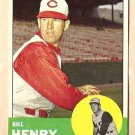 1963 Topps baseball card #378 Bill Henry VG/EX Cincinnati Reds