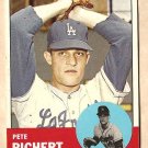 1963 Topps baseball card #383 Pete Richert EX/NM Los Angeles Dodgers