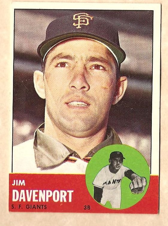 1963 Topps baseball card #388 Jim Davenport EX San Francisco Giants