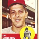 1963 Topps baseball card #385 Art Mahaffey EX Philadelphia Phillies