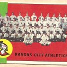 1963 Topps baseball card #397 Kansas City A's Athletics team card EX