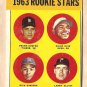 1963 Topps baseball card #407 Rookie Stars Frank Kostro Chico Ruiz Dick Simpson Larry Elliot EX/NM