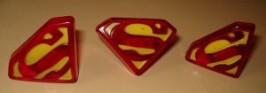 Superman S symbol emblem plastic ring - EX condition