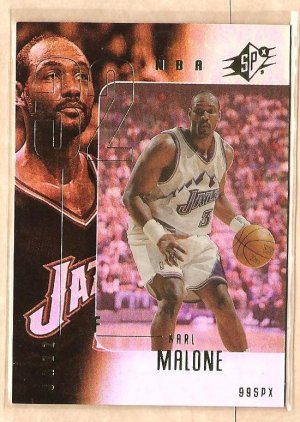 1999 - 2000 Upper Deck SPX Authentic promo promotional basketball card #32 Karl Malone NM/M