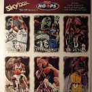 1998- 1999 Skybox Hoops Series 1 promo promotional basketball 6 card uncut sheet Shaquille O'Neal