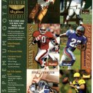 1995 Skybox Premium promo promotional football 6 card uncut sheet, NM/M Brett Favre